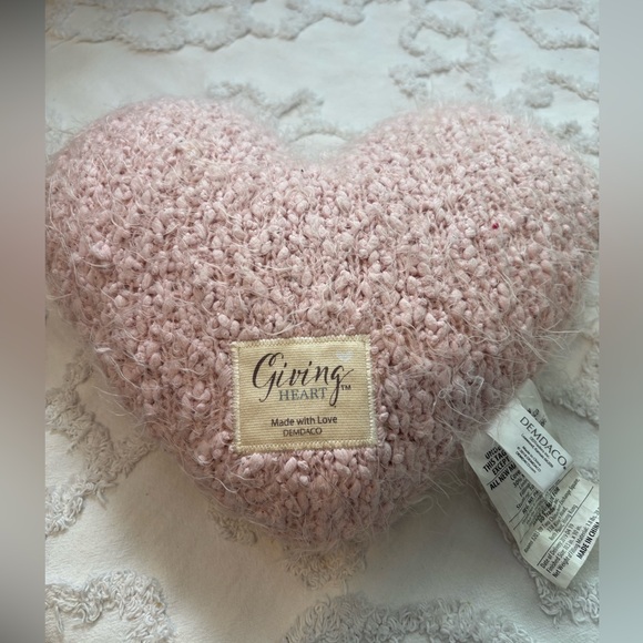 Demdaco Other - DEMDACO Pale Pink Soft Weighted Heart Pillow